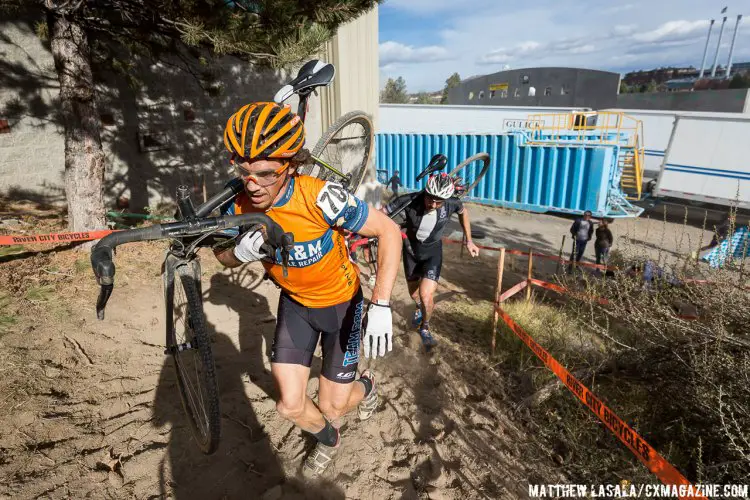 Sean Babcock (Team S + M) on the steep run-up on his way to 2nd place. © Matthew Lasala