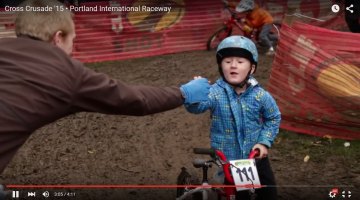 Handups for all ages at Portland's Cross Crusade cyclocross series race at PIR.