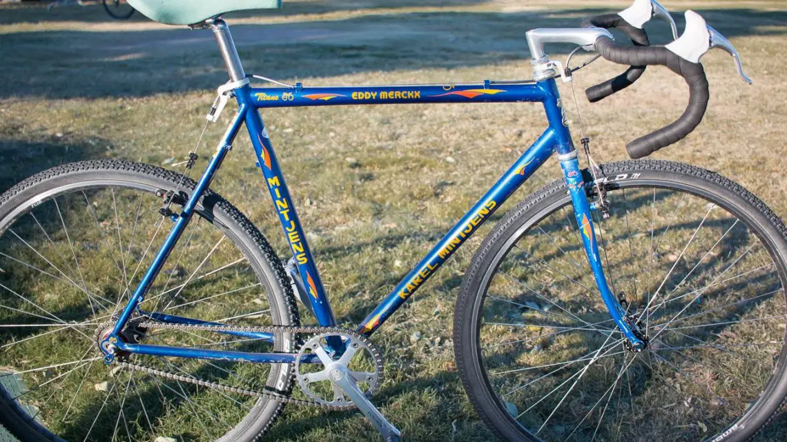 A singlespeed Eddy Merckx Titane spotted at the CrossVegas Wheelers and Dealers race. © Cylocross Magazine