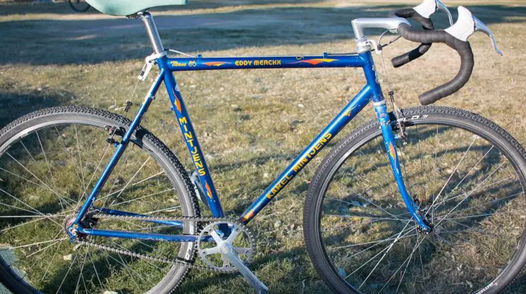 A singlespeed Eddy Merckx Titane spotted at the CrossVegas Wheelers and Dealers race. © Cylocross Magazine