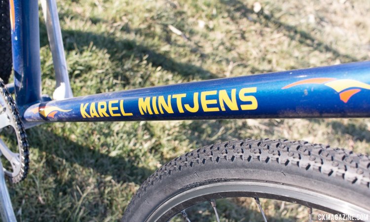 he Karel Mintjens decal on this Merckx Titane cyclocross bike refers to the sponsor of the racer who was provided the bike. © Cyclocross Magazine