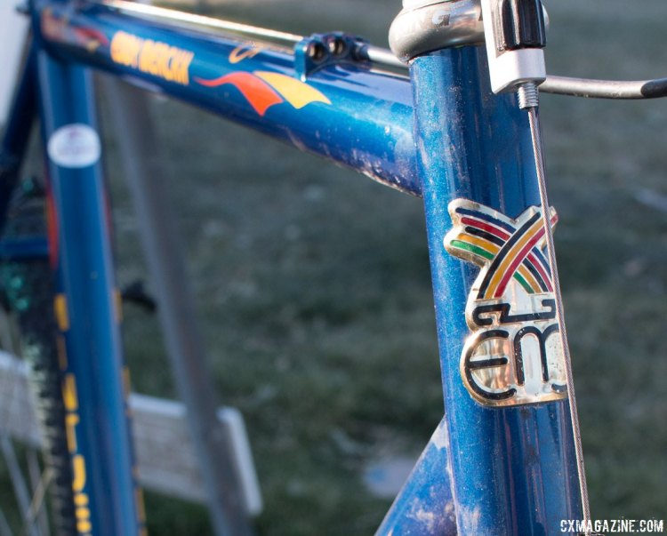 The 1-inch headtube on the Merckx Titane houses a Merckx lugged-steel fork. © Cyclocross Magazine