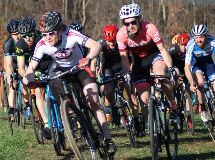 The Elite Men's start at the Tacchino CX. © Neil Schirmer