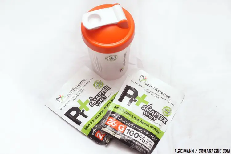 Individual serving packs of Pr+ A Smarter Whey. © Andrew Reimann / Cyclocross Magazine