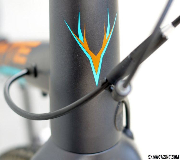 The Whyte Bikes USA Saxon Cross shares similar colors to the Santa Cruz Stigmata, but the head tube graphics are unique. © C. Lee / Cyclocross Magazine