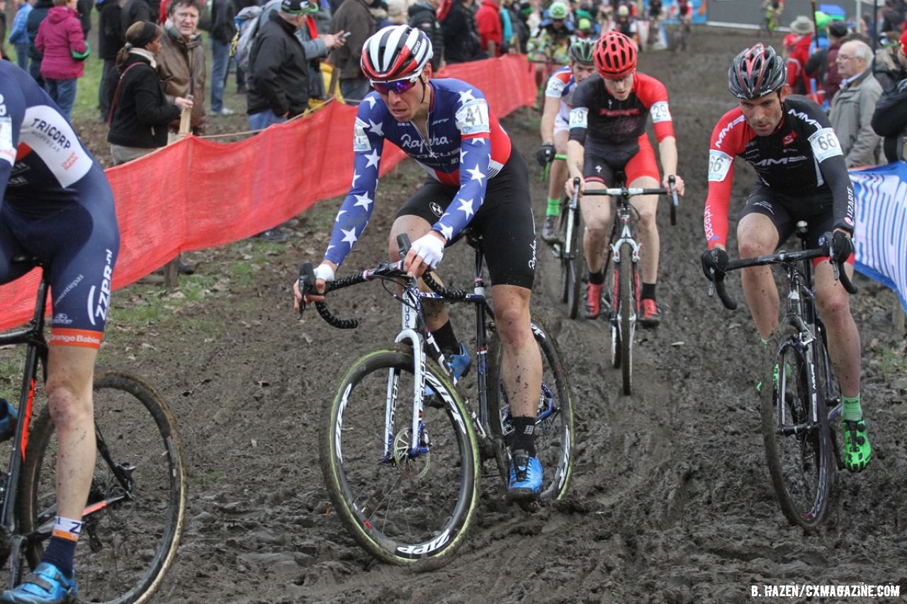 But even national champions struggle in well-rutted mud. © Bart Hazen