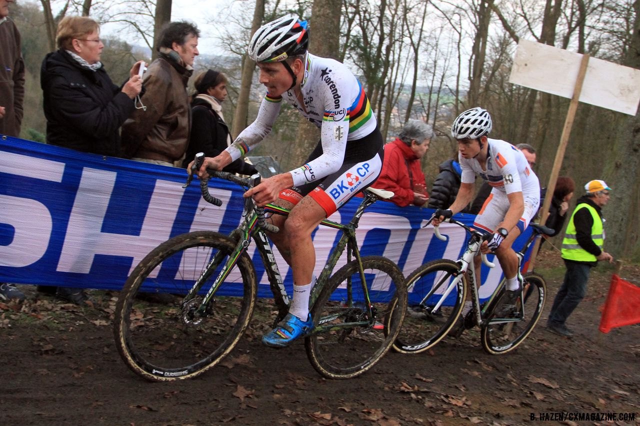 When it came time, the World Champion took to the front with only van Aert able to respond.