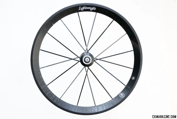 Lightweight Meilenstein Obermayer tubular wheels. 420 grams for the 16 spoke front wheel. 960g for the pair. © Cyclocross Magazine