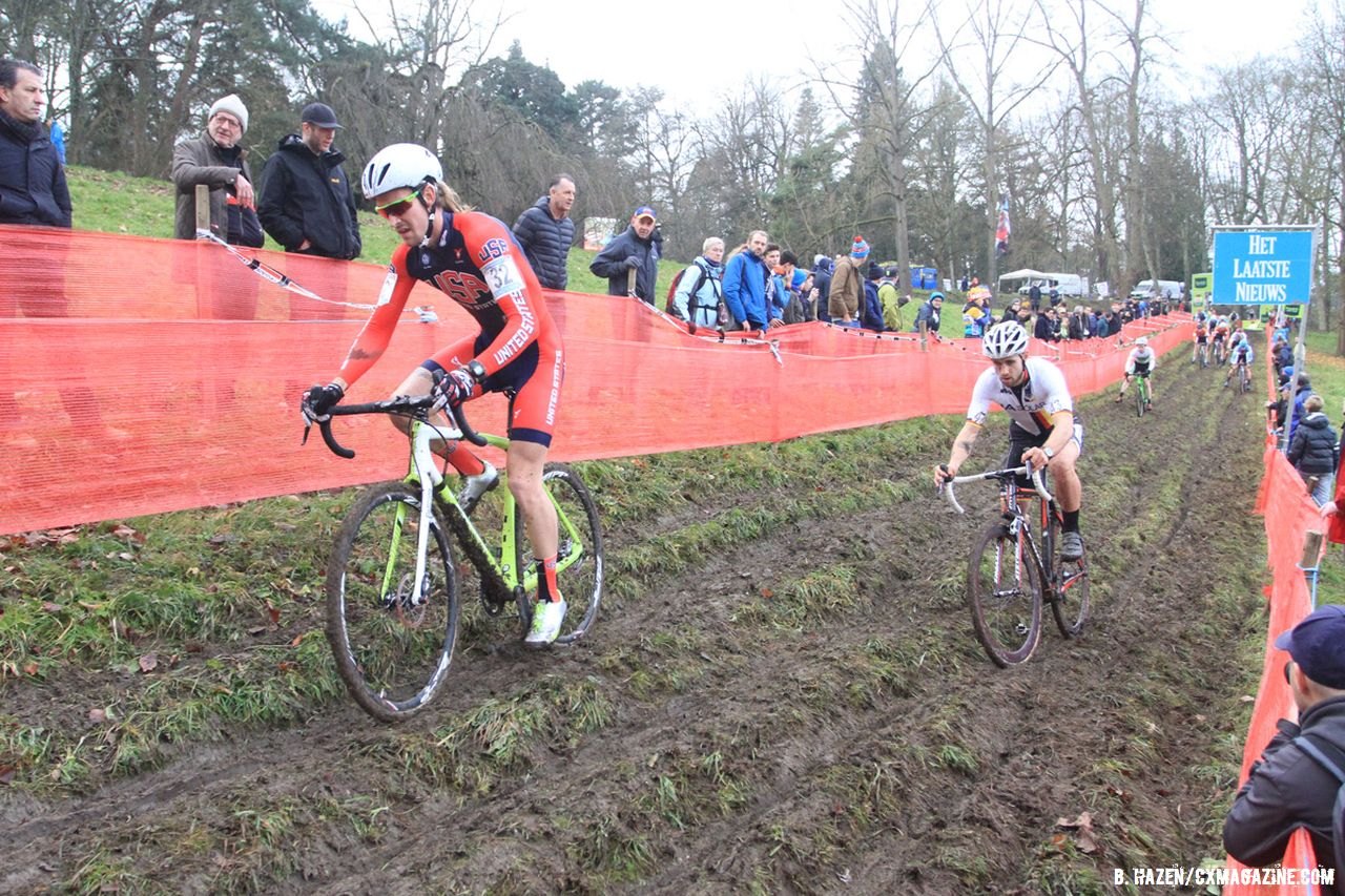 The American U23 men had a battle on their hands from the course and the competition. © Bart Hazen