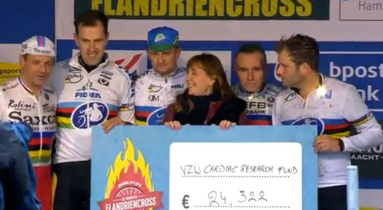 Niels Albert, Bart Wellens and a slew of former World Champions raised more than 24,000 Euro for young adults with heart failure.