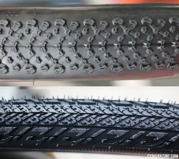 Duro's 40c Cypher tire, and Vittoria's 38c Adventure Trail tire are two new gravel options. © Cyclocross Magazine