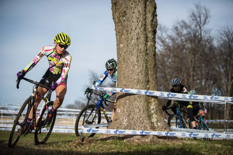 Emily Kachorek leads the chase group at Ruts 'n Guts. © Andy Chasteen