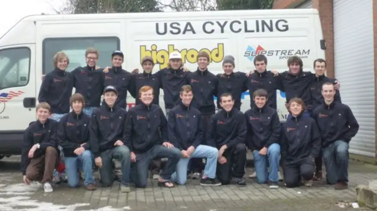 A look back at the first cross camp. Drew Dillman is in the center in the front row with then fellow junior riders. Photo courtesy of Drew Dillman