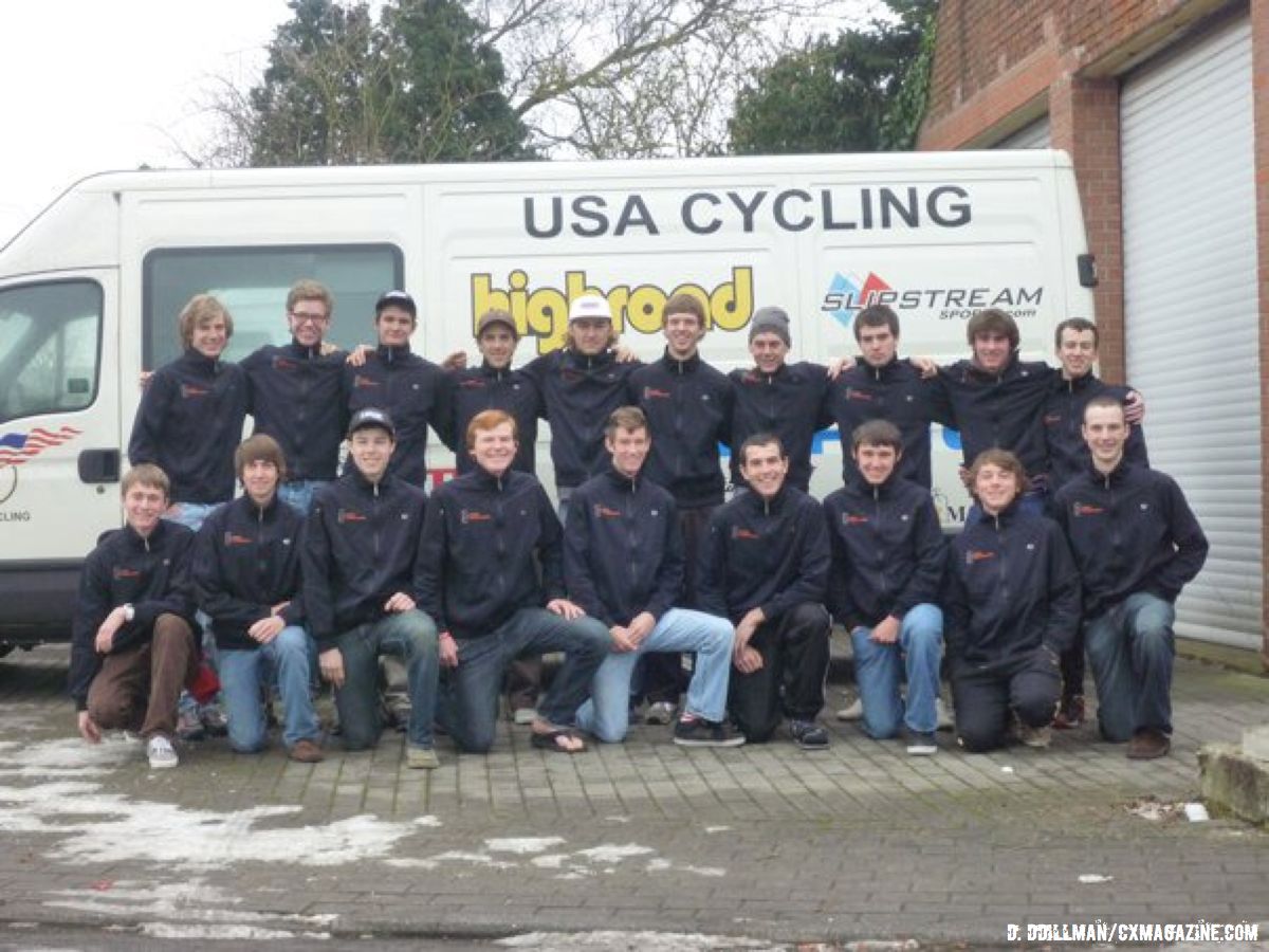 A look back at the first cross camp. Drew Dillman is in the center in the front row with then fellow junior riders. Photo courtesy of Drew Dillman