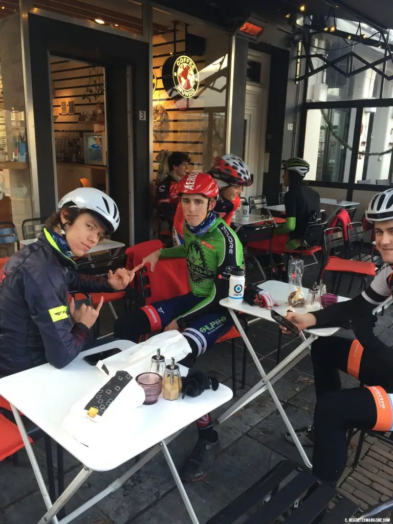 Recovery days mean 9-10 lattes on the coffe shop ride. © Cameron Beard