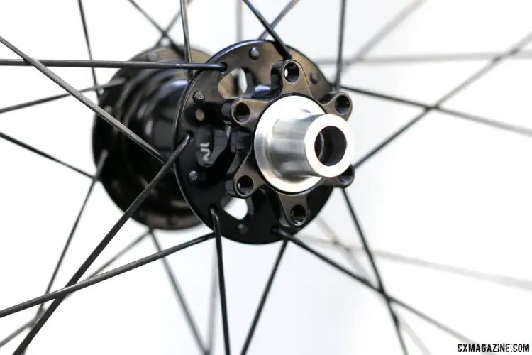 Industry Nine hubs use 6-bolt rotors and adapt to QR and thru-axle options. © Cyclocross Magazine