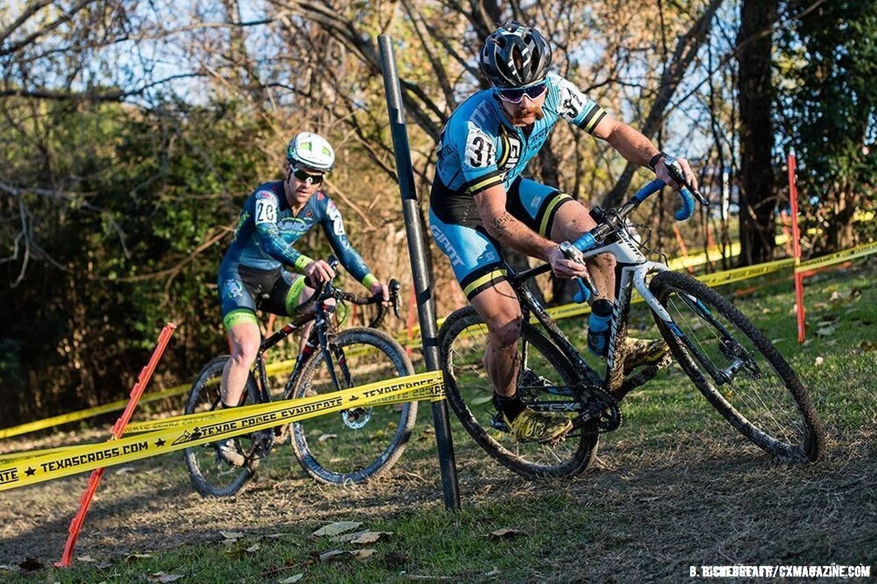 Local hero Tristan Uhl suffered untimely mechanicals at Highlander Cross Cup, day 1. ©  Bo Bickerstaff