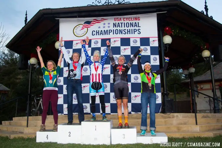 The 55-59 Masters Women's podium. © R. Riott / Cyclcross Magazine