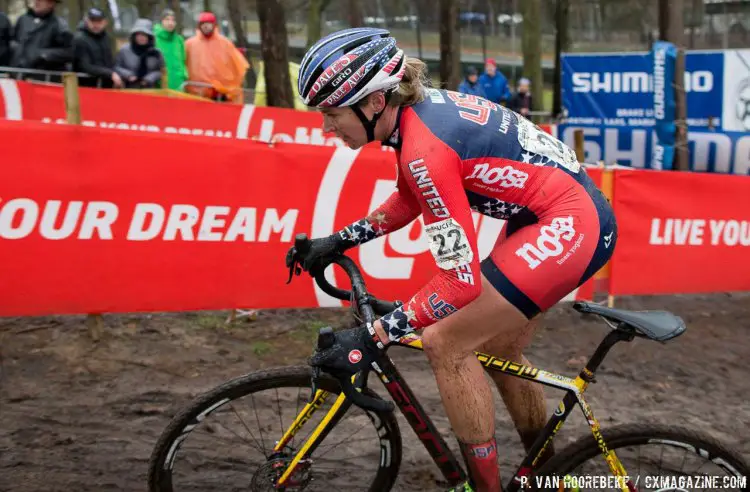 One last rodeo for Meredith Miller, who would finish in 23rd. © Pieter Van Hoorebeke / Cyclocross Magazine