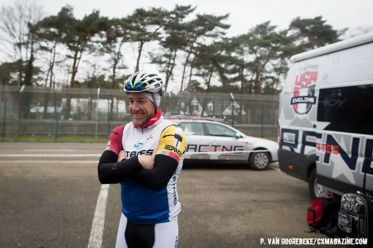 At the Team USA Compound. Course Inspection. 2016 UCI Cyclocross World Championships. © P. Van Hoorebeke/Cyclocross Magazine