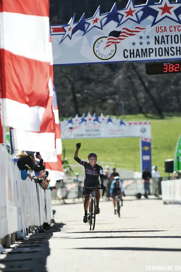 Tonya Bettis takes the Masters Women 45-49 title at the 2016 Cyclocross National Championships. © Cyclocross Magazine