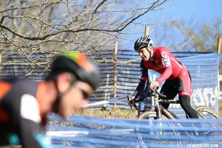 Matt Timmerman leads Justin Robinson - 2016 Cyclocross National Championships, 40-44 © Cyclocross Magazine