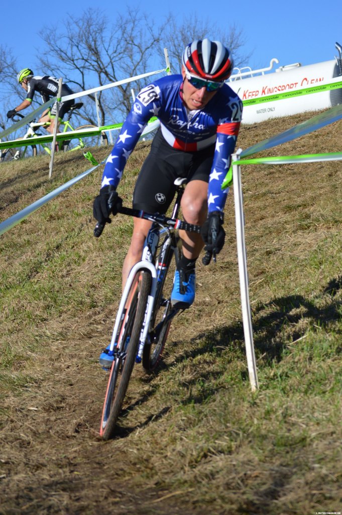 Jeremy Powers on course at the Kingsport CX Cup. © Ali Whittier