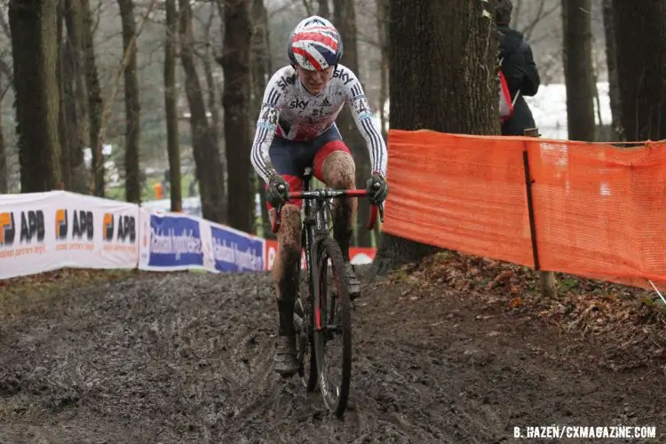 Thomas Pidcock of the Great Britain stormed to second place at Hoogerheide. 2016 World Cup Hoogerheide. © Bart Hazen