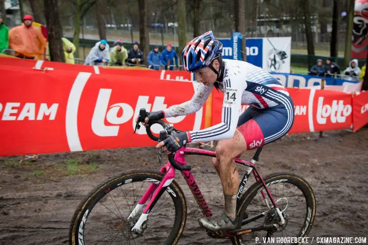 Nikki Harris had another impressive ride for Great Britain after Richards' U23 Women's victory. © Pieter Van Hoorebeke / Cyclocross Magazine