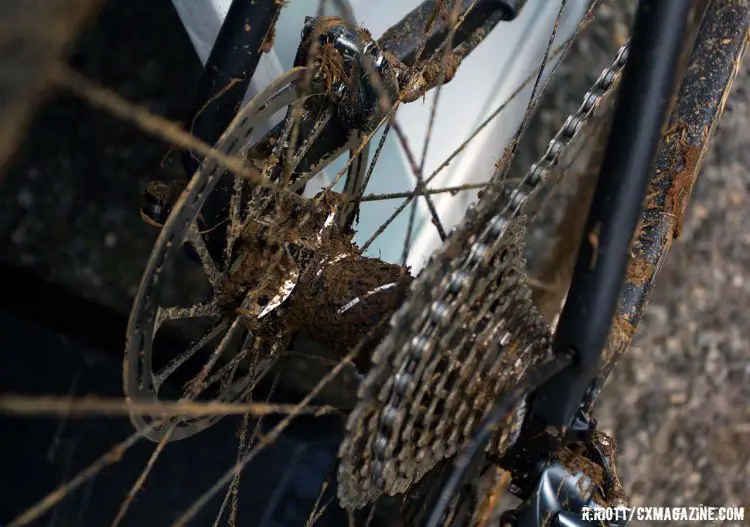 Mud found its way into every nook and cranny of Powers’ Focus. © Cyclocross Magazine.