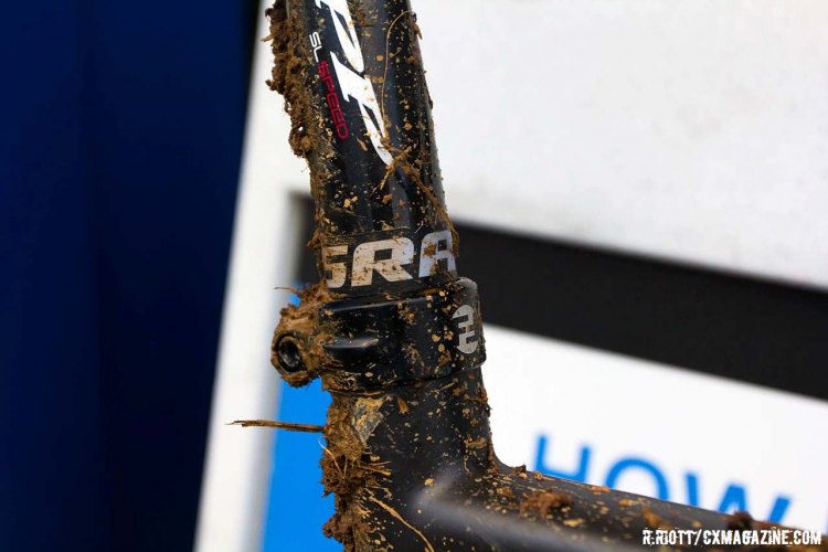 No bike left the course without a fair helping of mud; Powers’ Focus was no exception. © Cyclocross Magazine
