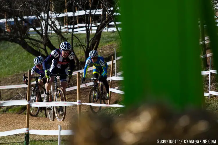 Randall Root leads out of the dip. © R. Riott / Cyclocross Magazine