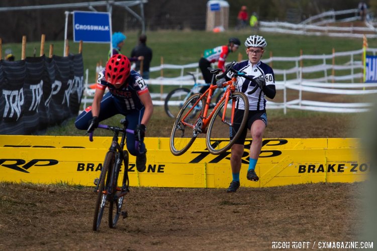 Out of the barriers for Kaysee Armstrong and Clara Honsinger