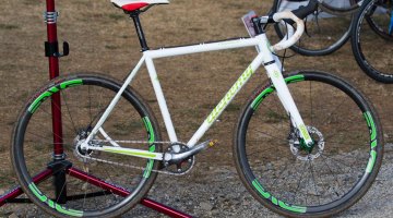 Tim Allen's silver-medal winning custom steel Alchemy singlespeed bike. 2016 Cyclocross National Championships. © R. Riott/Cyclocross Magazine