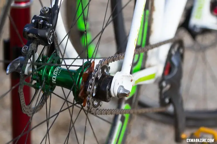 Allen rode Industry 9 hubs laced to Enve's Twenty9 XC rims. 2016 Cyclocross National Championships. © R. Riott/Cyclocross Magazine