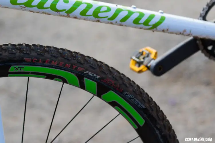 Allen raced aboard Clement's PDX tire, a popular choice championship week. 2016 Cyclocross National Championships. © R. Riott/Cyclocross Magazine