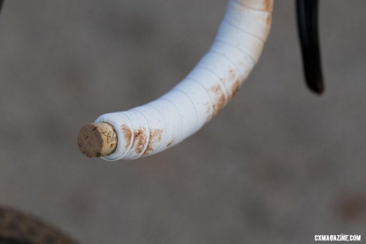 Allen's bike a had a few special details like his bar plugs. 2016 Cyclocross National Championships. © R. Riott/Cyclocross Magazine