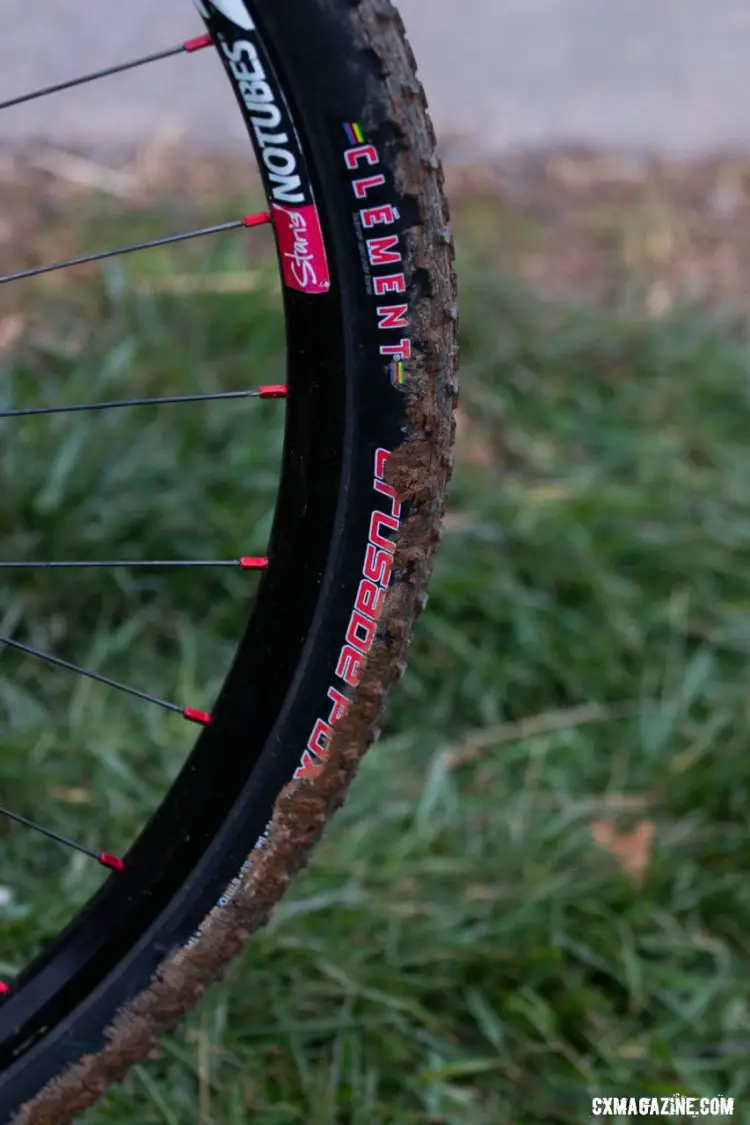 Haydn Hludzinski's Kinesis 29er rolled on Clement's Crusade PDX set up tubeless. © R. Riott/Cyclocross Magazine