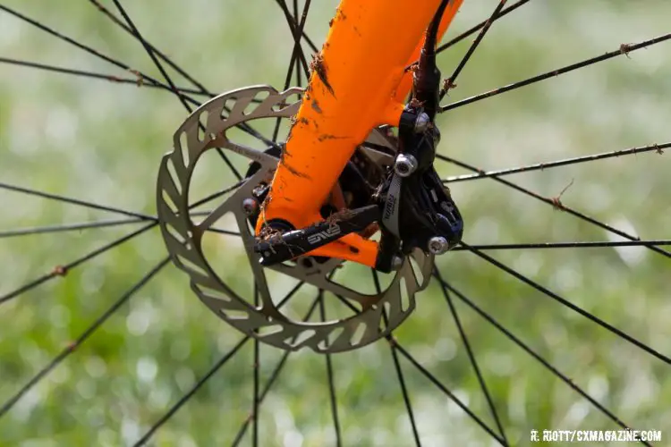 It's the same story up front in terms of braking. 2016 Cyclocross National Championships. © R. Riott/Cyclocross Magazine
