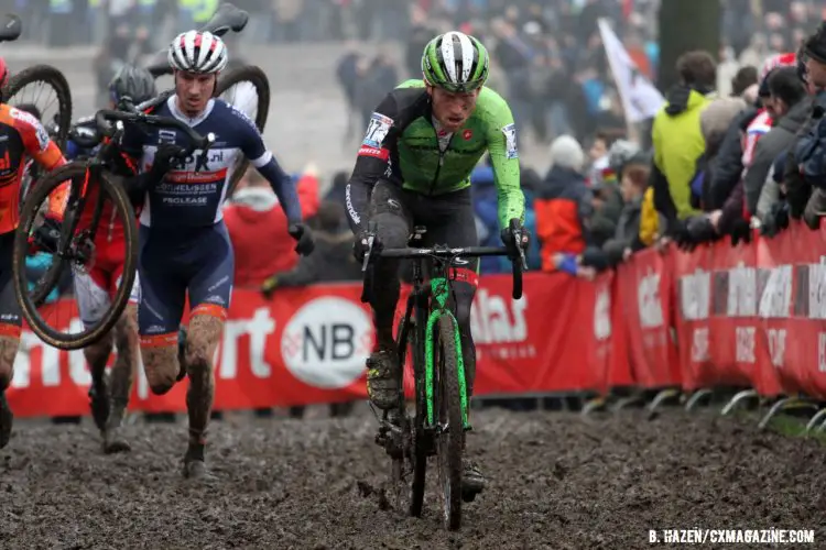 Stephen Hyde, focused on the task at hand. 2016 World Cup Hoogerheide. © Bart Hazen