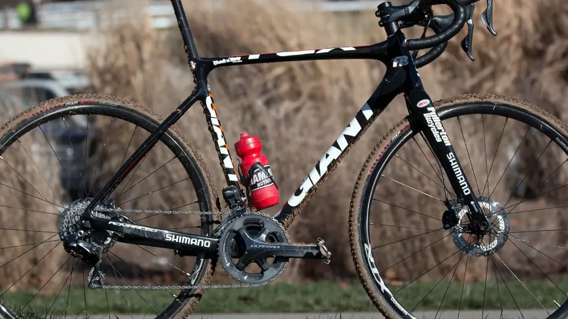 Victor Sheldon battled aboard this 2014 Giant TCX Advanced to a victory in the Masters 50-54 category at the 2016 USA Cyclocross National Championships. © Cyclocross Magazine