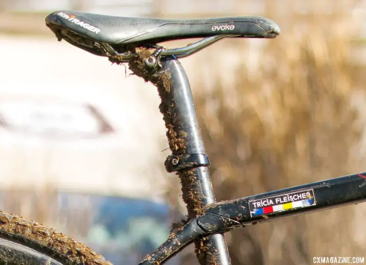 For Nationals Tricia rode a Bontrager Evoke saddle. 2016 Cyclocross Nationals. © Cyclocross Magazine