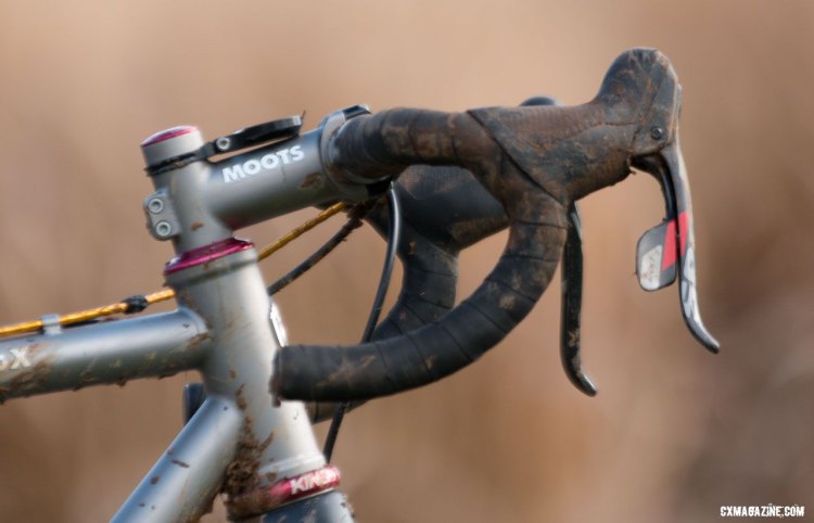 Like the Moots seatpost, the Moots stem keeps the bike's appearance clean. 2016 Cyclocross National Championships. © Cyclocross Magazine