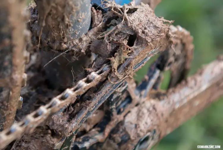 There's a chainguide under there somewhere. © Cyclocross Magazine