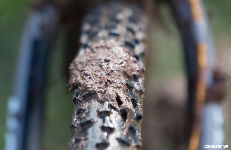 Katie Clouse's Moots Psychlo-X was wrapped in Clement's PDX. 2016 Cyclocross National Championships. © Cyclocross Magazine