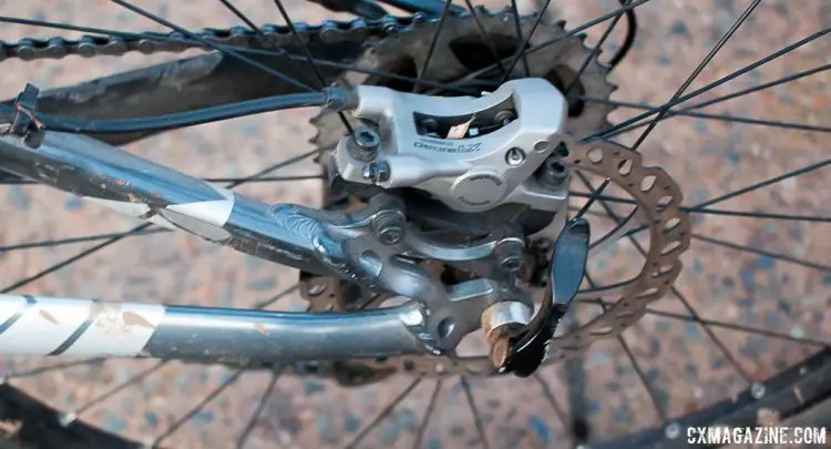 Shimano Deore LX hydraulic disc brakes provide the stopping power for the course’s descents. © Cyclocross Magazine