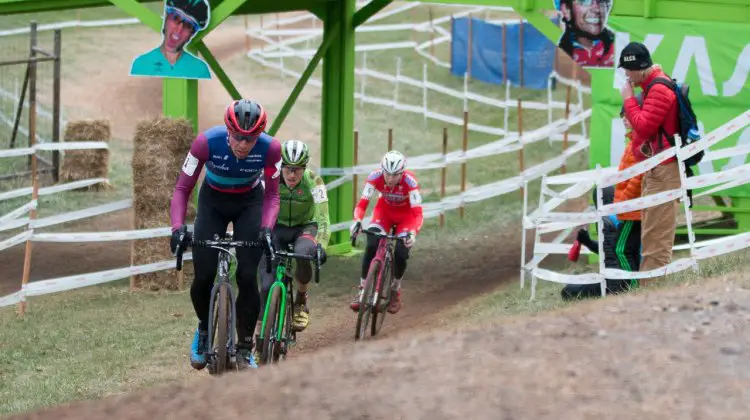 Powers, Hyde and Owen - in the same order as the finish. Elite Men, 2016 Cyclocross National Championships. © Cyclocross Magazine