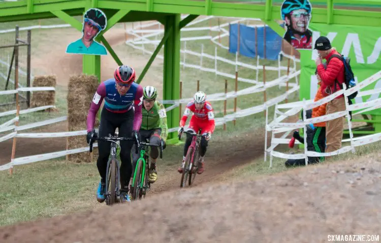 Powers, Hyde and Owen - in the same order as the finish. Elite Men, 2016 Cyclocross National Championships. © Cyclocross Magazine