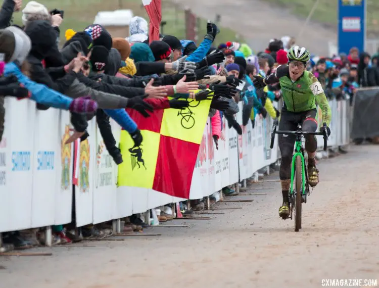 Stephen Hyde was the second-best American cyclocrosser this season, and confirmed it on Sunday. Elite Men, 2016 Cyclocross National Championships. © Cyclocross Magazine