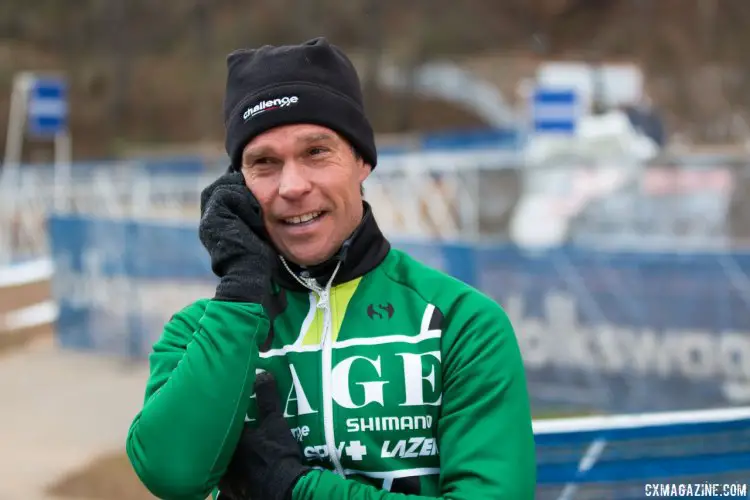 Jonathan Page calls the family. "I wasn't Superman today," he said. © Cyclocross Magazine